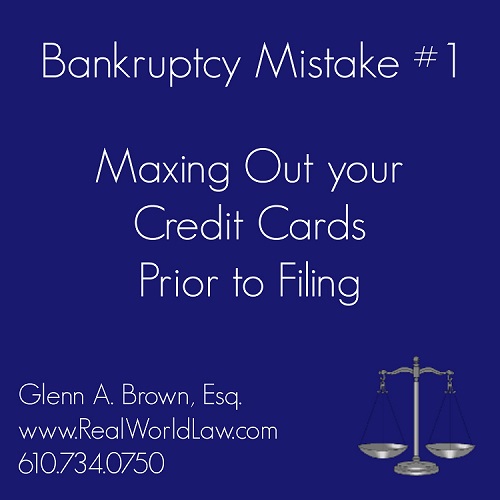 Bankruptcy Mistake #1: Maxing our Your Credit Cards